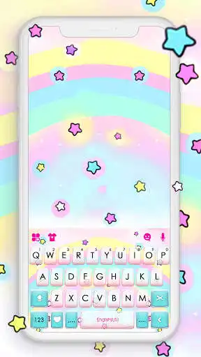 Play Cute Rainbow Stars Keyboard Background  and enjoy Cute Rainbow Stars Keyboard Background with UptoPlay