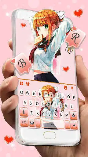 Play Cute Student Girl Keyboard Theme  and enjoy Cute Student Girl Keyboard Theme with UptoPlay