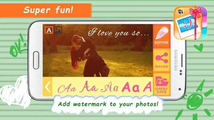 Play Cute Text on Photos Free