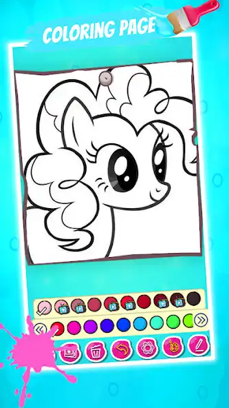 Play cute toca pony drawing book as an online game cute toca pony drawing book with UptoPlay