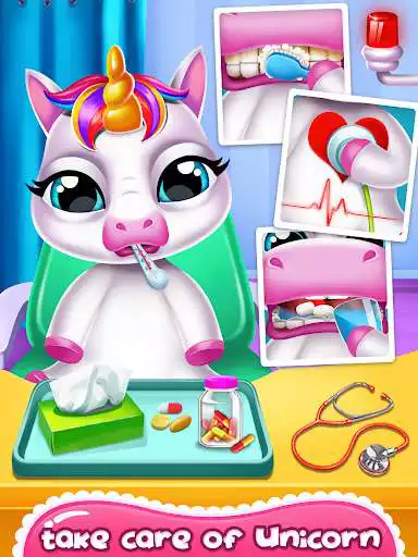 Play Cute Unicorn Care Babysitter as an online game Cute Unicorn Care Babysitter with UptoPlay