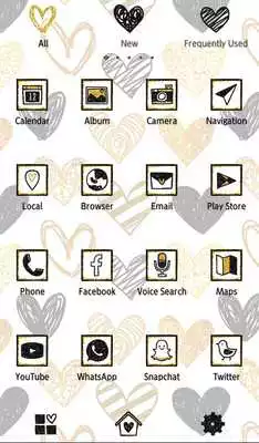 Play Cute Wallpaper Gold  Black Hearts Theme