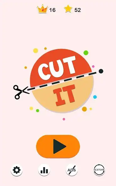 Play Cut it - A 50/50 Puzzle  and enjoy Cut it - A 50/50 Puzzle with UptoPlay