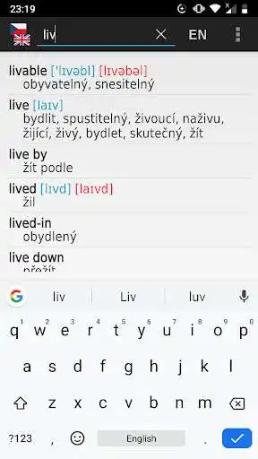 Play Czech-English offline dict.