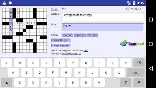 Play Daily Crosswords as an online game Daily Crosswords with UptoPlay