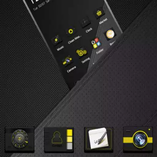 Free play online Dark Black Tech Theme  APK