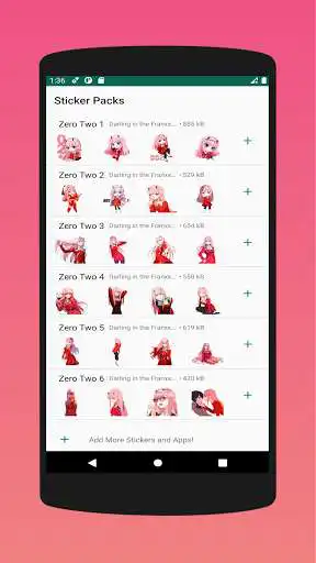 Play Darling in the Franxx Stickers for WastickerApps  and enjoy Darling in the Franxx Stickers for WastickerApps with UptoPlay