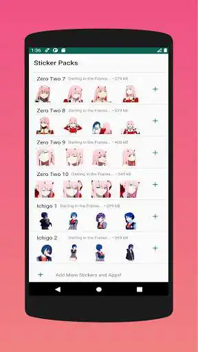 Play Darling in the Franxx Stickers for WastickerApps as an online game Darling in the Franxx Stickers for WastickerApps with UptoPlay