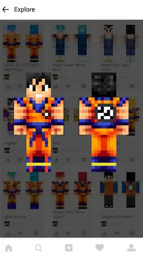 Play DbZ Skins for Minecraft as an online game DbZ Skins for Minecraft with UptoPlay