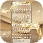 Free play online Deluxe Gold Keyboard Theme APK