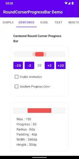 Play Demo App for Round Corner Progress Bar Library as an online game Demo App for Round Corner Progress Bar Library with UptoPlay