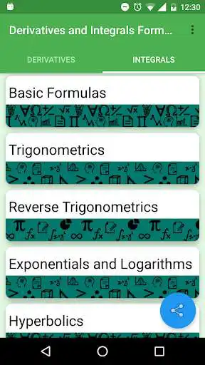 Play Derivative - Integral Formulas as an online game Derivative - Integral Formulas with UptoPlay