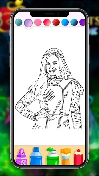 Play Descendants Coloring game page as an online game Descendants Coloring game page with UptoPlay