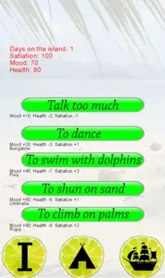 Play Desert island (text game)