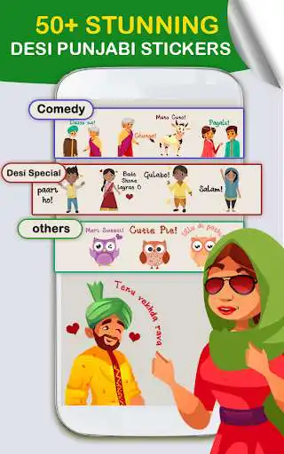 Play Desi WAStickerApps & Punjabi Stickers for Chat  and enjoy Desi WAStickerApps & Punjabi Stickers for Chat with UptoPlay