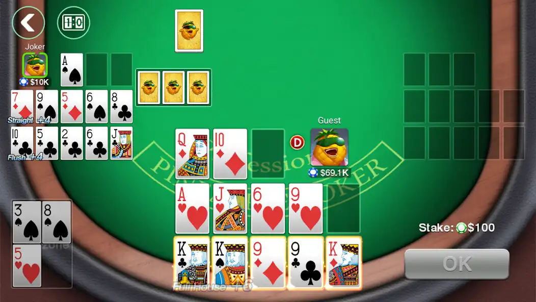 Play DH Pineapple Poker OFC  and enjoy DH Pineapple Poker OFC with UptoPlay