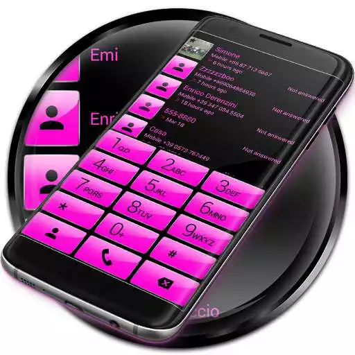 Free play online Dialer Gloss Pink Theme APK