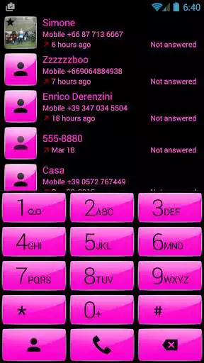 Play Dialer Gloss Pink Theme