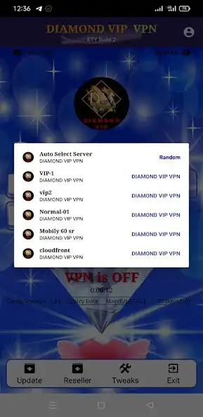 Play DIAMOND VIP VPN as an online game DIAMOND VIP VPN with UptoPlay