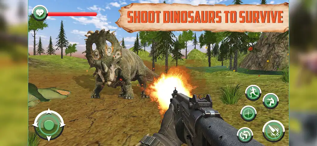 Play Dino Hunt Animal Hunting TRex as an online game Dino Hunt Animal Hunting TRex with UptoPlay