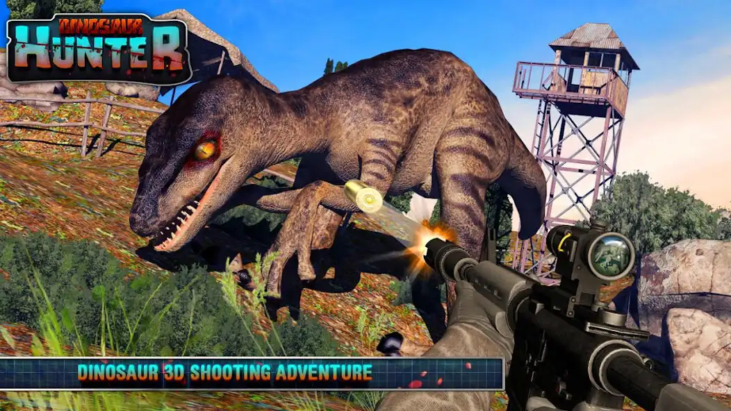 Play Dino Hunt Gun as an online game Dino Hunt Gun with UptoPlay