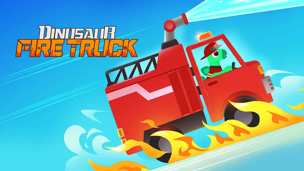 Play Dinosaur Fire Truck: for kids  and enjoy Dinosaur Fire Truck: for kids with UptoPlay