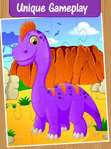 Play Dinosaur Puzzle for Kids as an online game Dinosaur Puzzle for Kids with UptoPlay