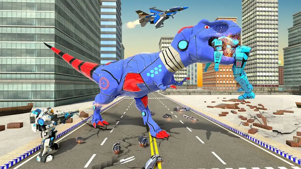 Play Dinosaur Robot Car Games as an online game Dinosaur Robot Car Games with UptoPlay