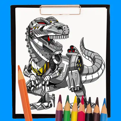 Play Dinosaur Robot Coloring Book APK