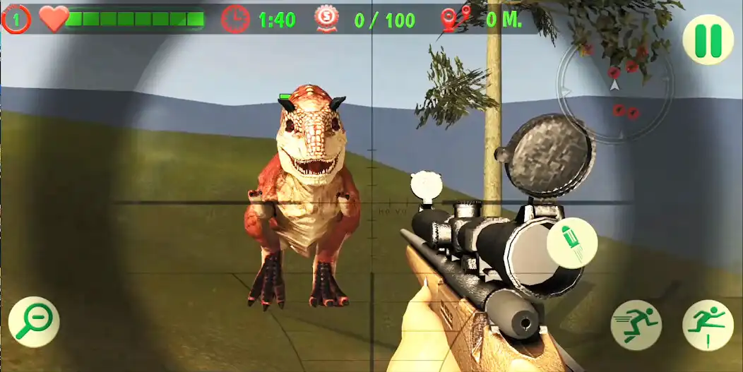 Play Dinosaur Shooter Game as an online game Dinosaur Shooter Game with UptoPlay