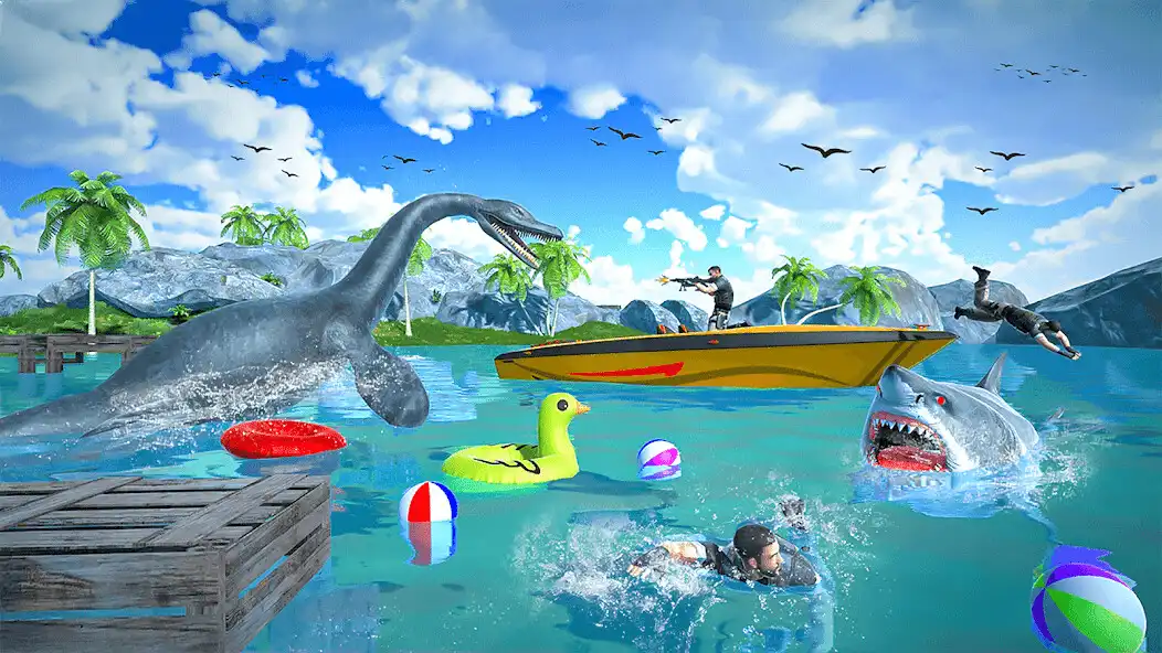 Play Dino Shark: Shark Hunting Game  and enjoy Dino Shark: Shark Hunting Game with UptoPlay