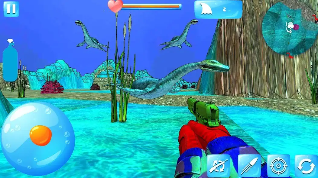 Play Dino Shark World Hunting Games as an online game Dino Shark World Hunting Games with UptoPlay