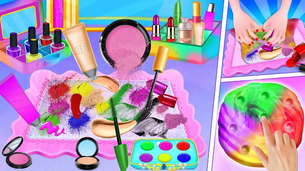 Play DIY Makeup Mixing into Slime  and enjoy DIY Makeup Mixing into Slime with UptoPlay