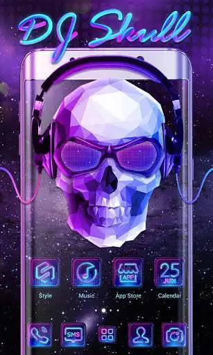 Play APK DJ Skull GO Launcher Theme  and enjoy DJ Skull GO Launcher Theme with UptoPlay com.gau.go.launcherex