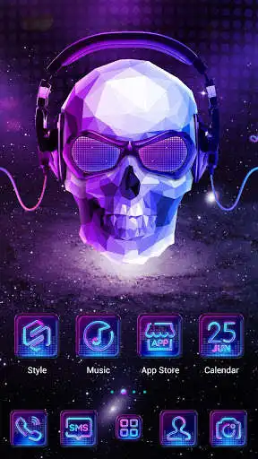 Play APK DJ Skull GO Launcher Theme  and enjoy DJ Skull GO Launcher Theme with UptoPlay com.gau.go.launcherex