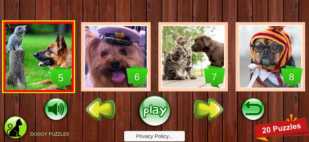 Play Doggy Puzzles as an online game Doggy Puzzles with UptoPlay