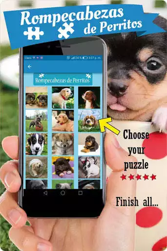 Play Dogs puzzle games free, slide puzzle cute puppies as an online game Dogs puzzle games free, slide puzzle cute puppies with UptoPlay