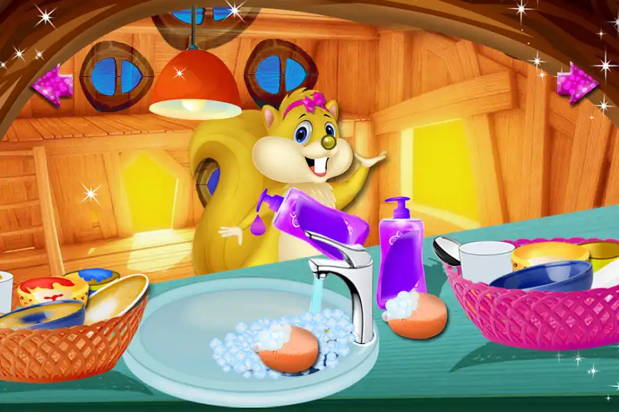 Play Doll Girl Kitchen Dish Washing as an online game Doll Girl Kitchen Dish Washing with UptoPlay