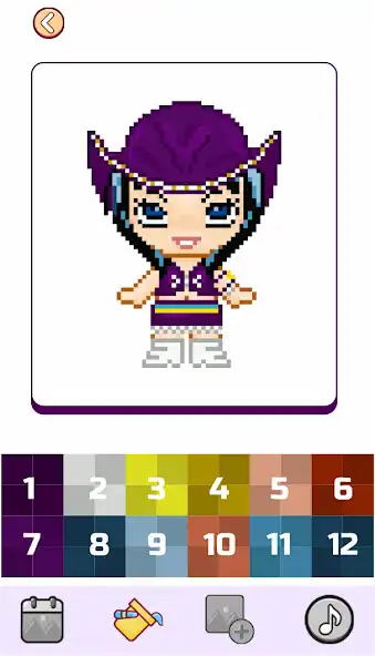 Play Doll Piece Pixel Art Color By Number as an online game Doll Piece Pixel Art Color By Number with UptoPlay