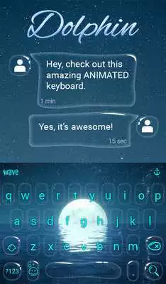 Play Dolphin Animated Keyboard + Live Wallpaper