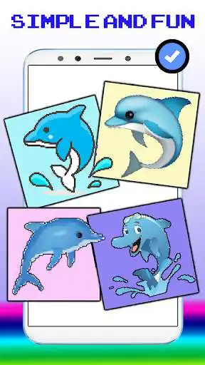 Play Dolphin Pixel Art Coloring By Number as an online game Dolphin Pixel Art Coloring By Number with UptoPlay