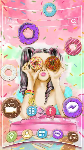 Play Donut, Girl Themes & Live Wallpapers as an online game Donut, Girl Themes & Live Wallpapers with UptoPlay