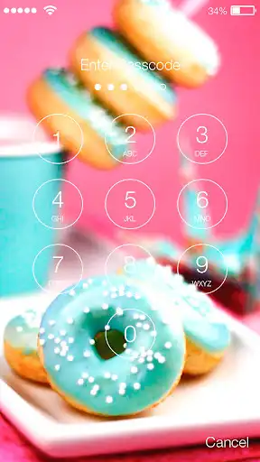 Play Donut Sweet Dessert Yummy Pink Screen Lock as an online game Donut Sweet Dessert Yummy Pink Screen Lock with UptoPlay