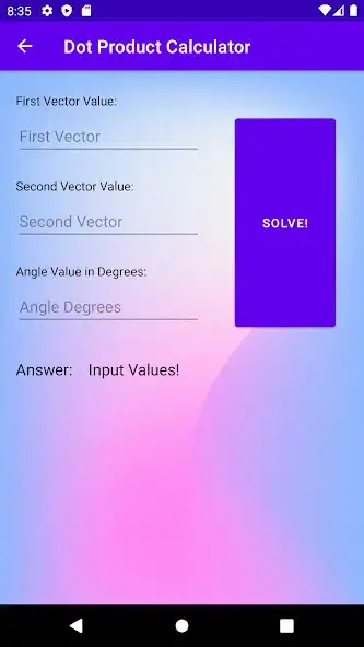 Play Dot Product Calculator as an online game Dot Product Calculator with UptoPlay