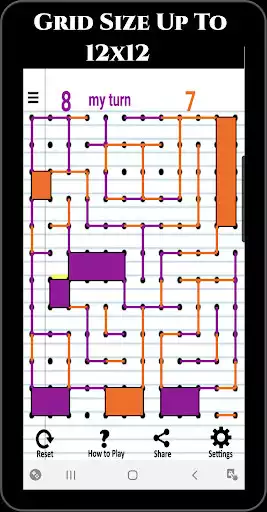 Play Dots And Boxes as an online game Dots And Boxes with UptoPlay