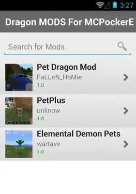 Play Dragon MODS For MCPocketE