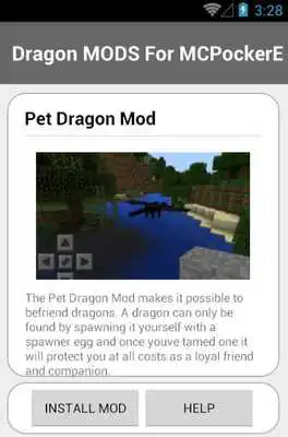 Play Dragon MODS For MCPocketE