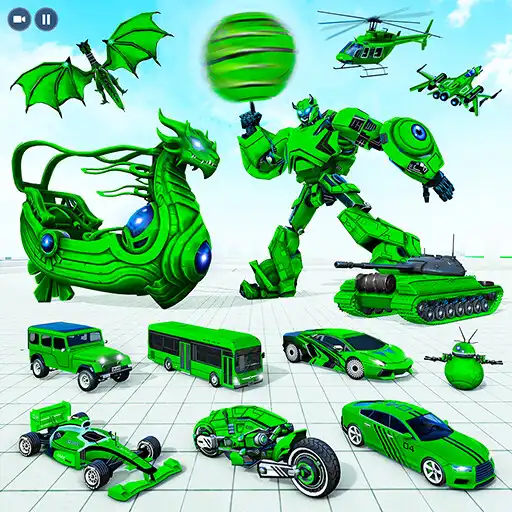 Jouer au jeu de robot dragon : voiture volante APK