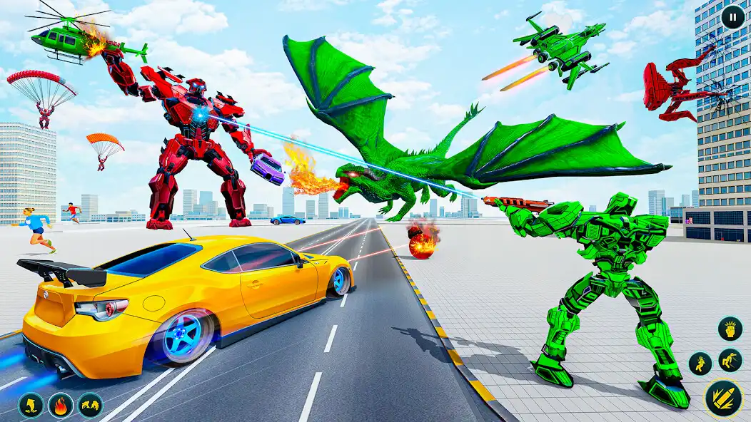Jouez à Dragon Robot Game : Flying Car et profitez de Dragon Robot Game : Flying Car avec UptoPlay