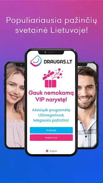 Play Draugas.lt - pažintys, flirtas  and enjoy Draugas.lt - pažintys, flirtas with UptoPlay